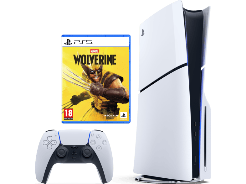 Sony PlayStation®5 (Modellgruppe: Slim) 1 TB + Marvel's Wolverine; PlayStation 5 mit Disc laufwerk----Spielekonsole