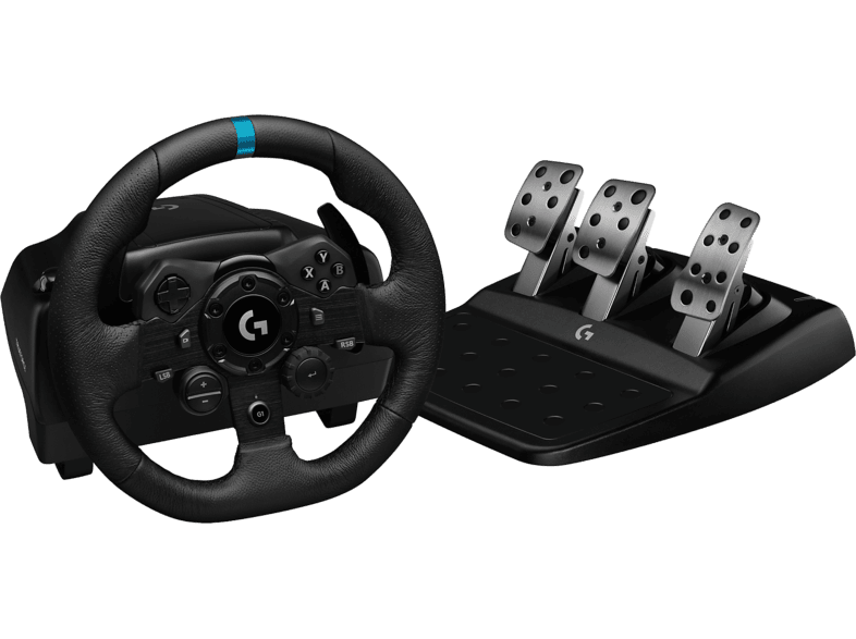 Volante - Logitech G G923, Force Feedback, Trueforce, Asistencia de lanzamiento, LED, Personalizable, Pedal freno progresivo, PC, Negro