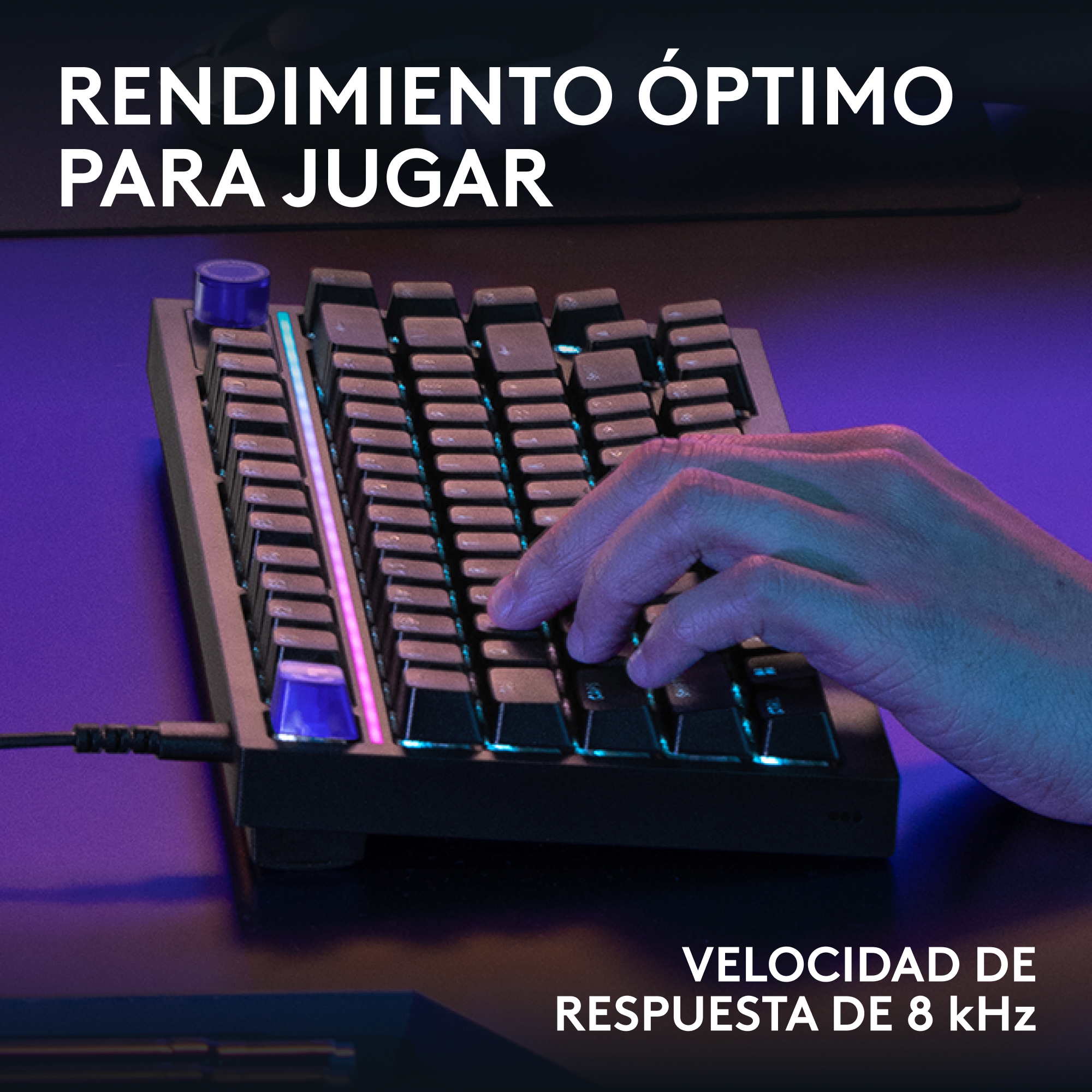 Rendimiento óptimo para jugar. Velocidad de respuesta de 8 kHz.