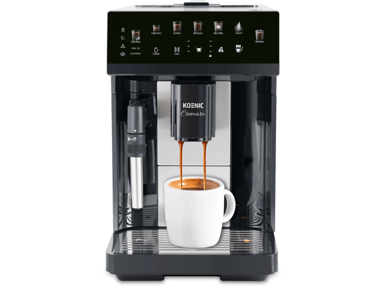 Ekspres ciśnieniowy KOENIC Cremaro KCAM 1518026 B Moc 1725W 15 bar Cold Brew Czarny