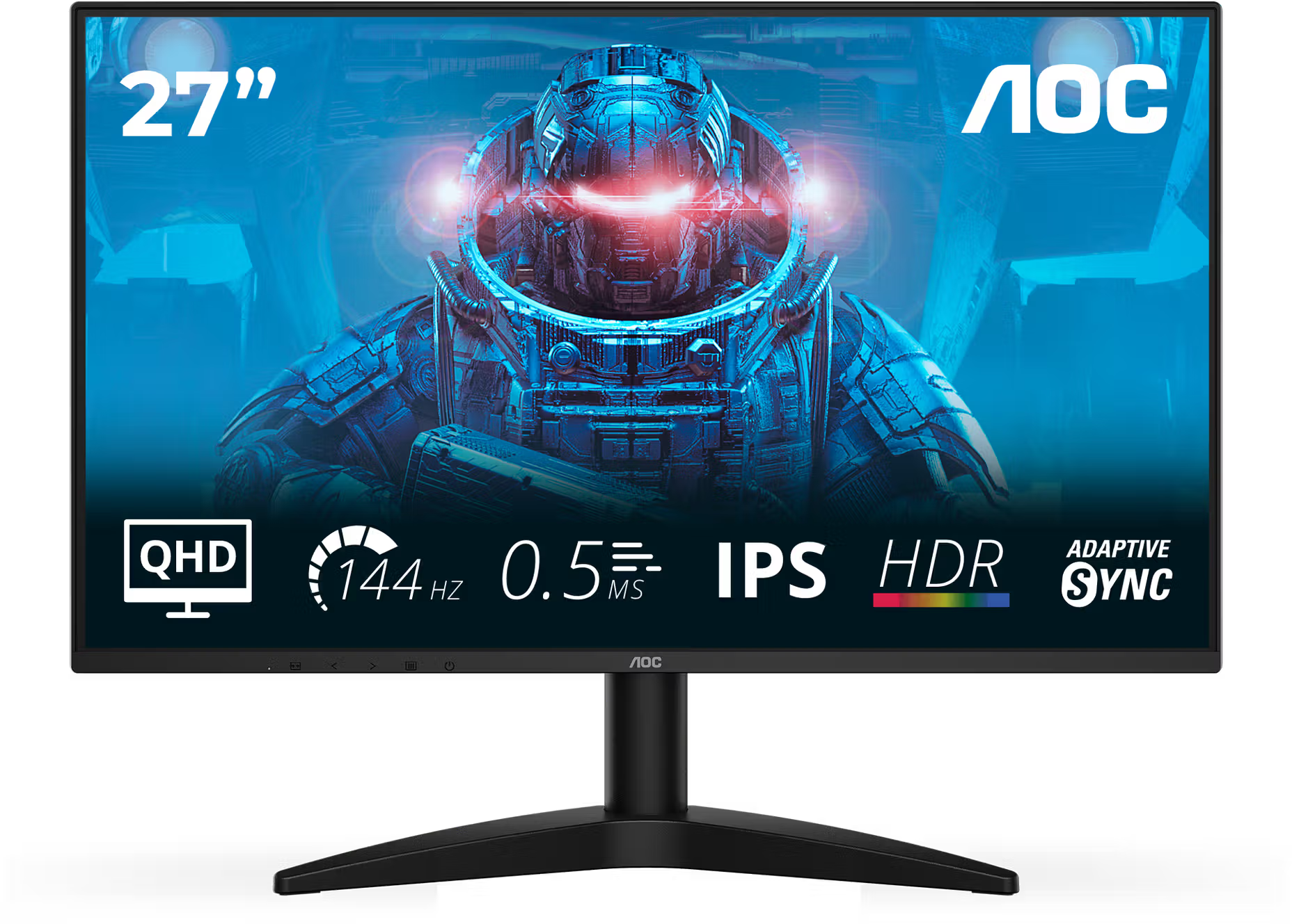 AOC Q27B36X 27" Sík QHD 144 Hz 16:9 Adaptive-Sync IPS LED Gamer Monitor