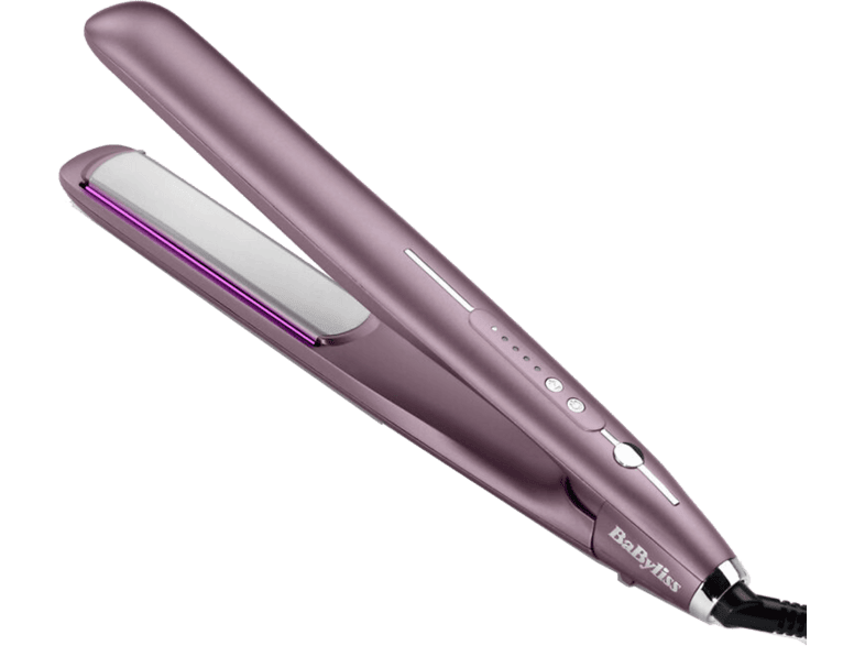Plancha de pelo - BaByliss ST605E, Cerámica, Temperatura 150 °C 235°C, Calentamiento rápido, Púrpura