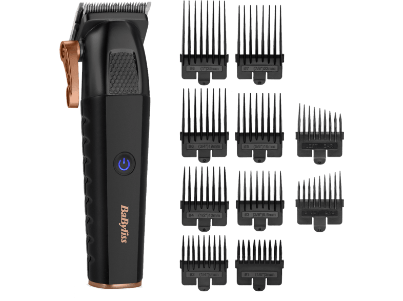 Cortapelos - BaByliss E814E, 180 min Autonomía, 13 Ajustes de Longitud, Acero inoxidable, 40mm Corte, Negro