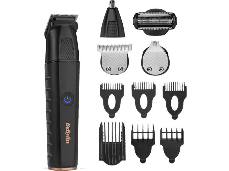 Afeitadora corporal - BaByliss MT814E, 6 Accesorios, 240 min Autonomía, Inalámbrico, 100% impermeable, Negro
