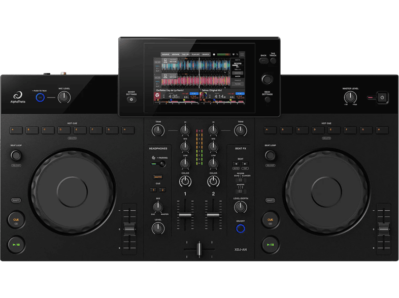 Controladora DJ - AlphaTheta XDJ-AN, Pantalla Táctil 7", Wi-Fi, Bluetooth, Negro