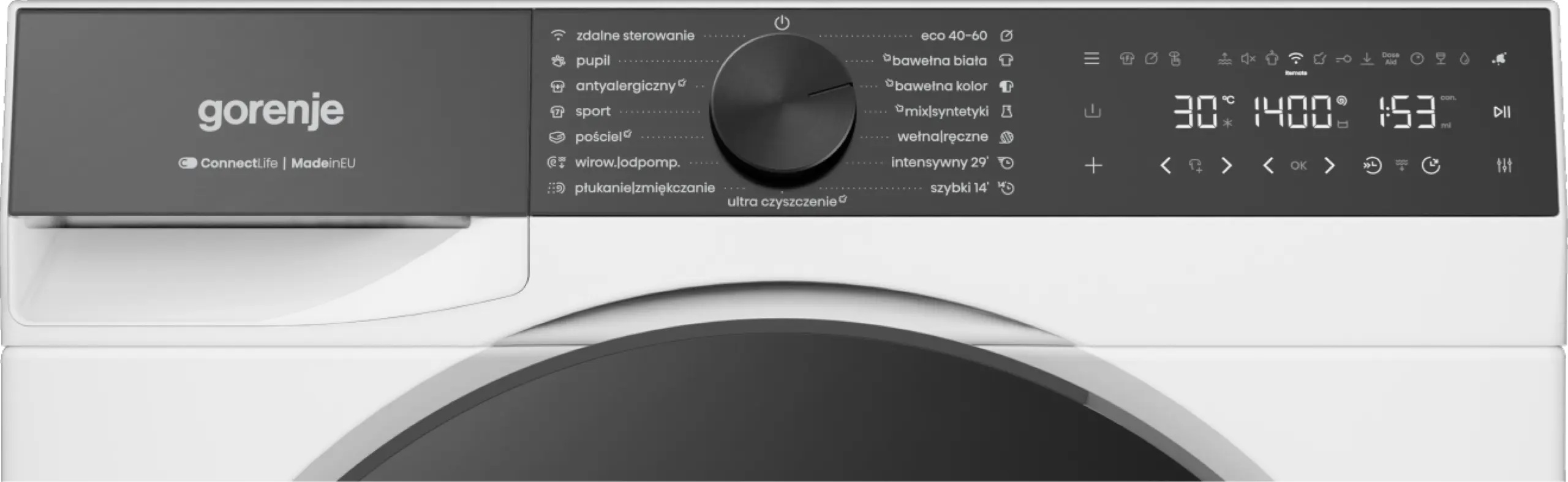 Pralka GORENJE WG694A11/PL 9kg 1400 obr. ConnectLife WashControl Biały