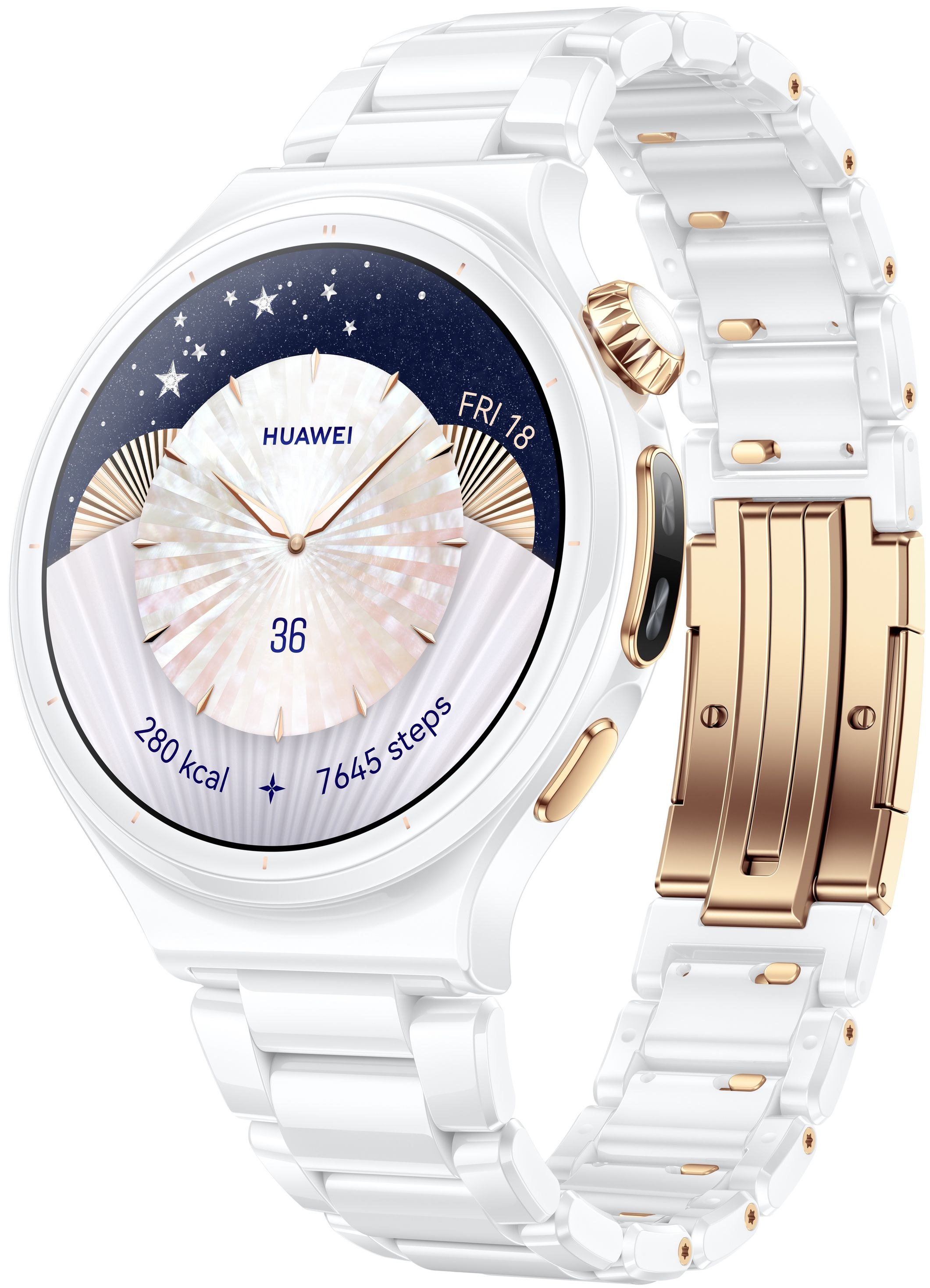Smartwatch HUAWEI WATCH 6 Pro 43mm Ceramiczny Biało-złoty