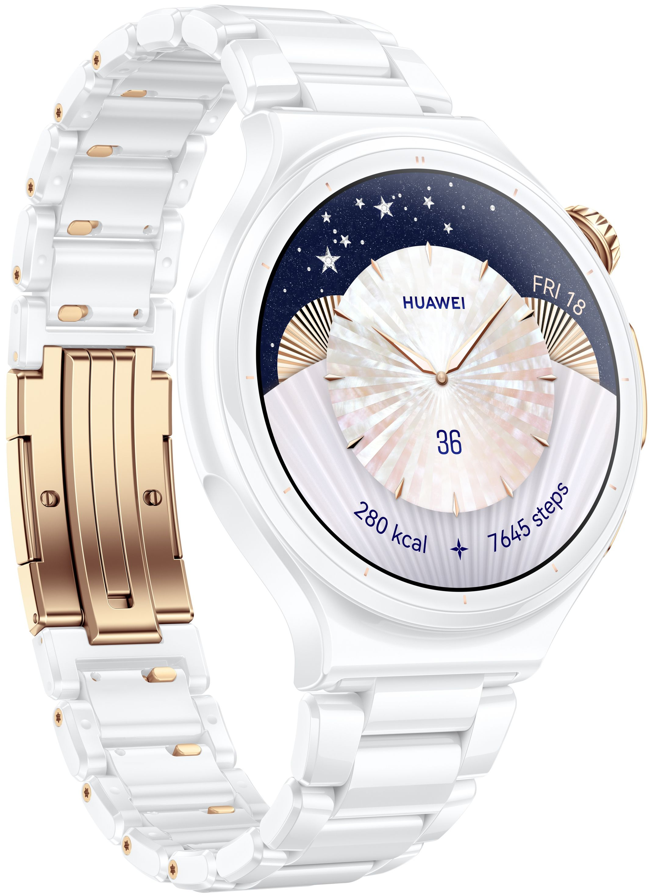Smartwatch HUAWEI WATCH 6 Pro 43mm Ceramiczny Biało-złoty