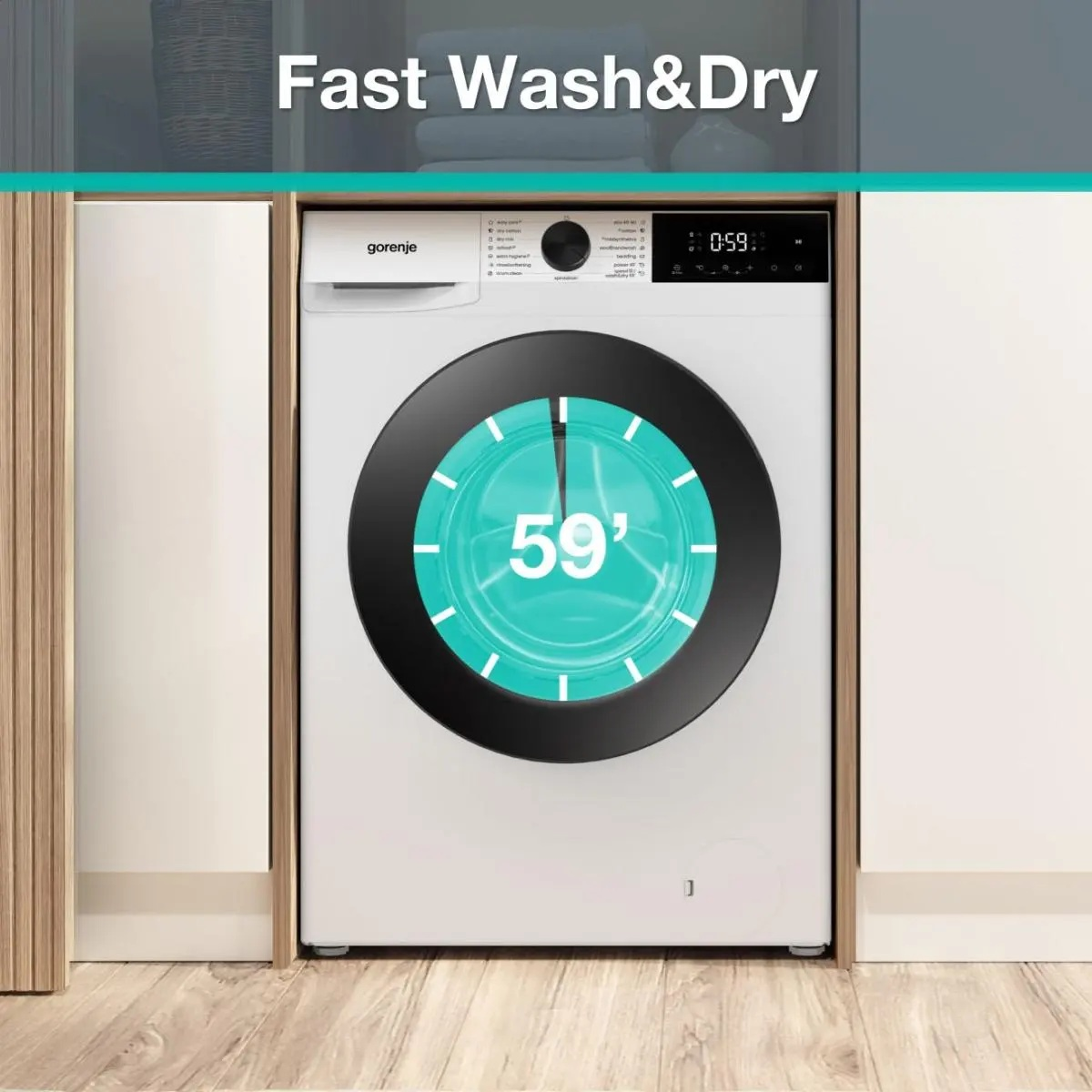 Pralko-suszarka GORENJE WDG2PS954A1D2/PL 9/5kg 1400 obr. JetAssist WashControl Biały