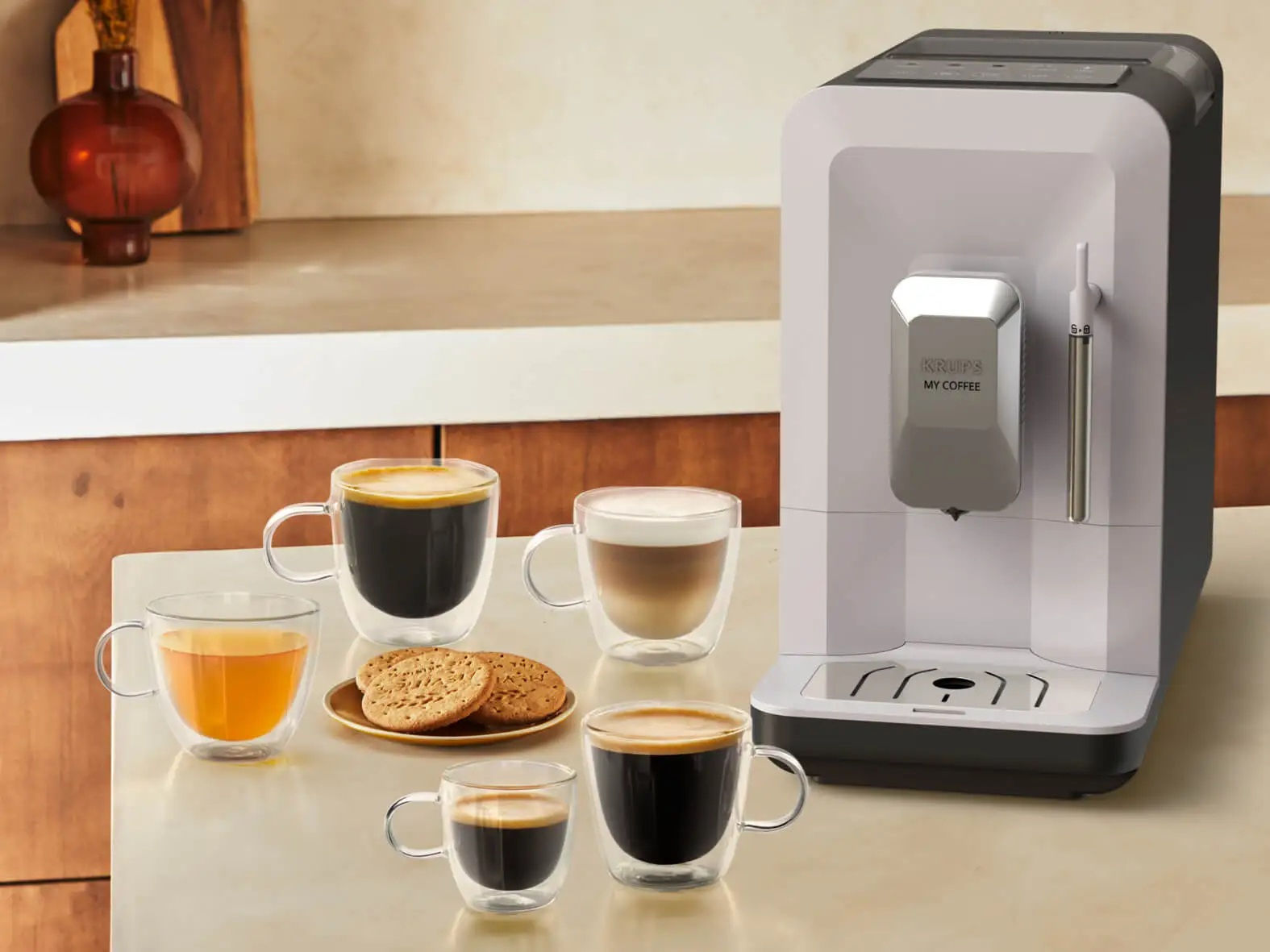Ekspres ciśnieniowy KRUPS My Coffee+ EA201BE0 15 bar Beżowy