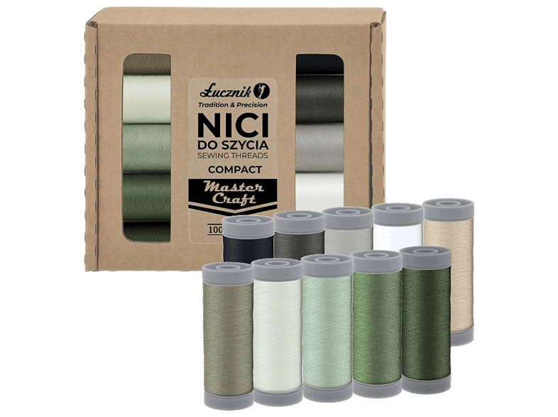 Zestaw nici do maszyny szycia ŁUCZNIK Master Craft Compact 10 x 220m Wielokolorowy