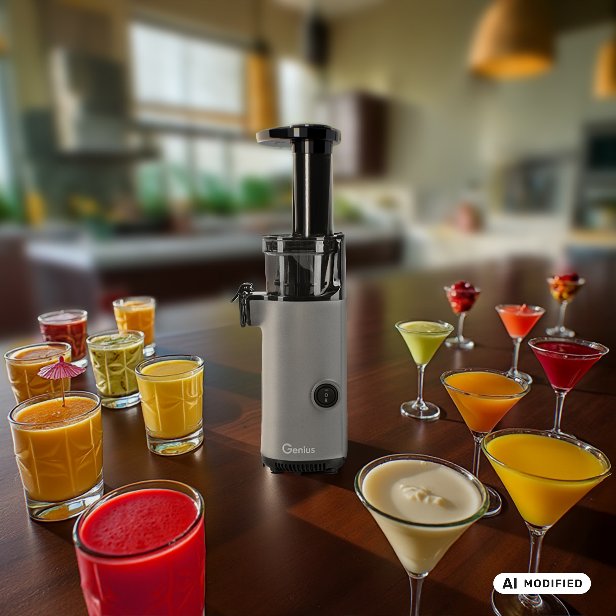 GENIUS Mini Set 9-tlg Slow Juicer 130 Watt, Grau