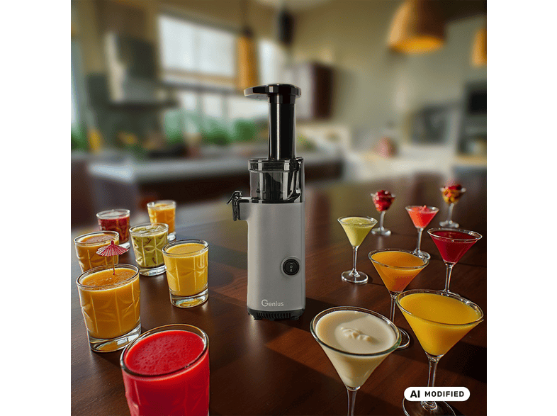 GENIUS Mini Set 9-tlg Slow Juicer 130 Watt, Grau