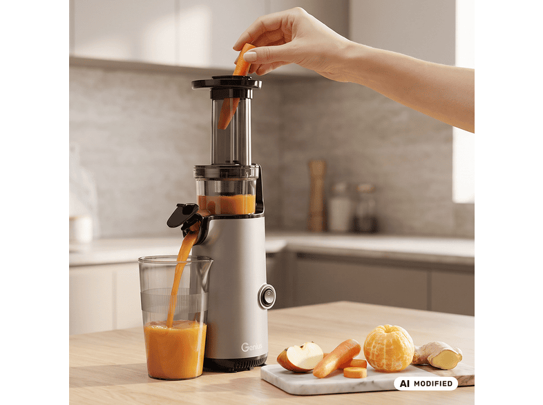 GENIUS Mini Set 9-tlg Slow Juicer 130 Watt, Grau