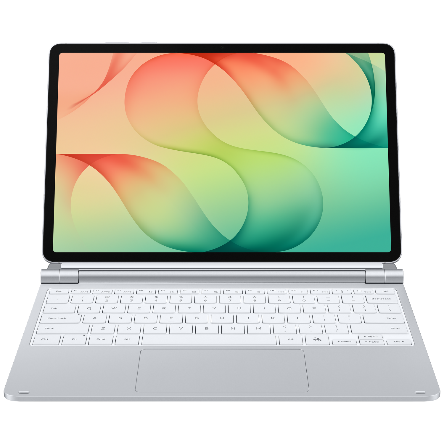 Samsung Galaxy Tab S12+ Pro Keyboard Beschermhoes Zilver