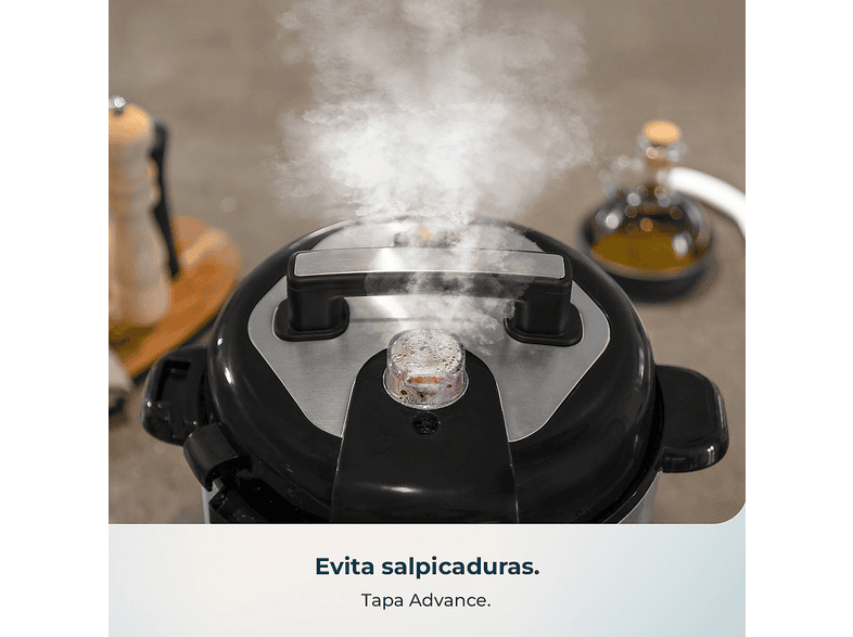 Robot de cocina - Cecotec Olla GM H, 6 L, 19 funciones, Tapa Advance, Modo Eco, 11 temperaturas y 5 niveles presión, Inox