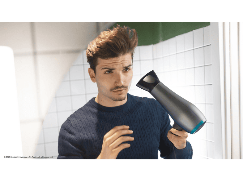 Secador - Cecotec IoniCare 5200 Aura Black Elite, 2300 W, Motor DC, Iónico, Difusor, Concentrador, Aire frío, Gris – imagen 2