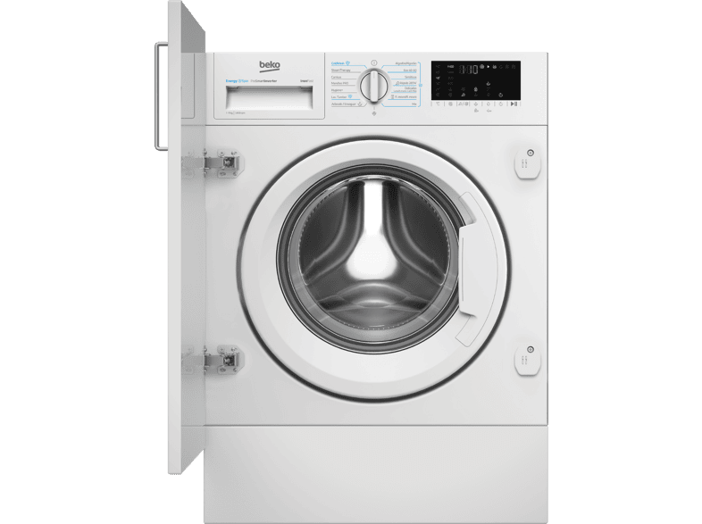 Lavadora integrable - Beko B3WBT49435WB, 9kg, 1400 rpm, Motor ProSmart, Energy Spin, Sin panelar