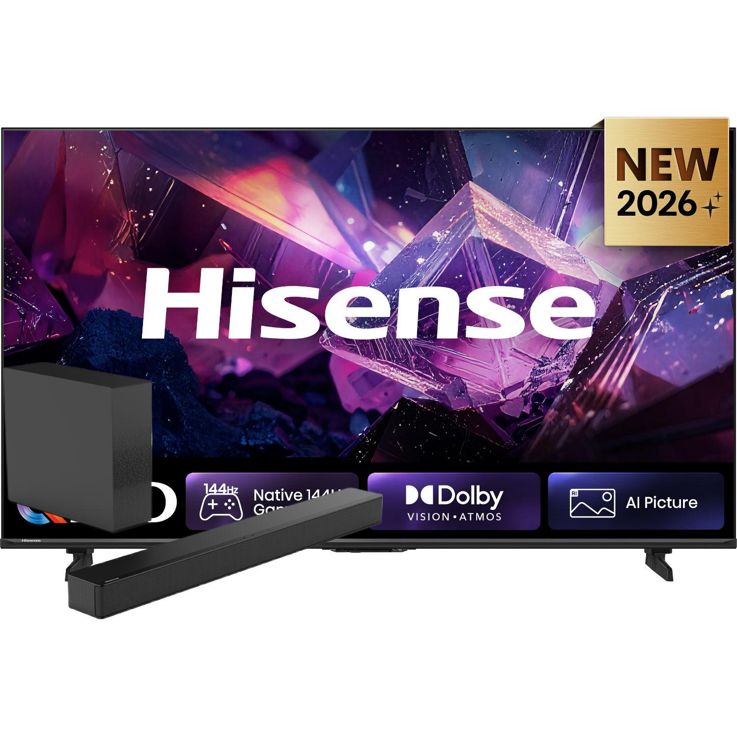 Hisense 55q7s Pro Hi-qled (2026) + Hs2100 Soundbar Zwart Tv Bundle