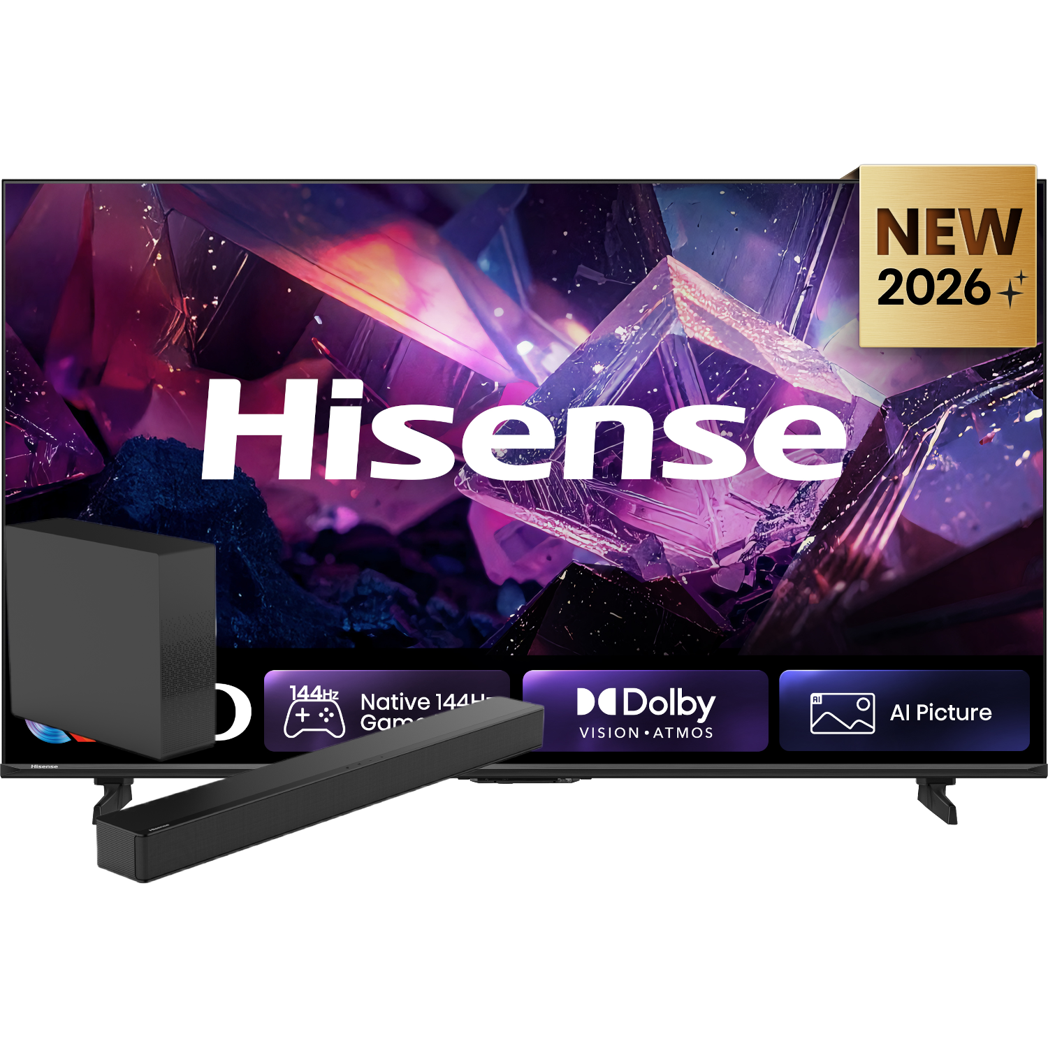 Hisense 65q7s Pro Hi-qled 4k (2026) + Hs2100 Soundbar Zwart Tv Bundle
