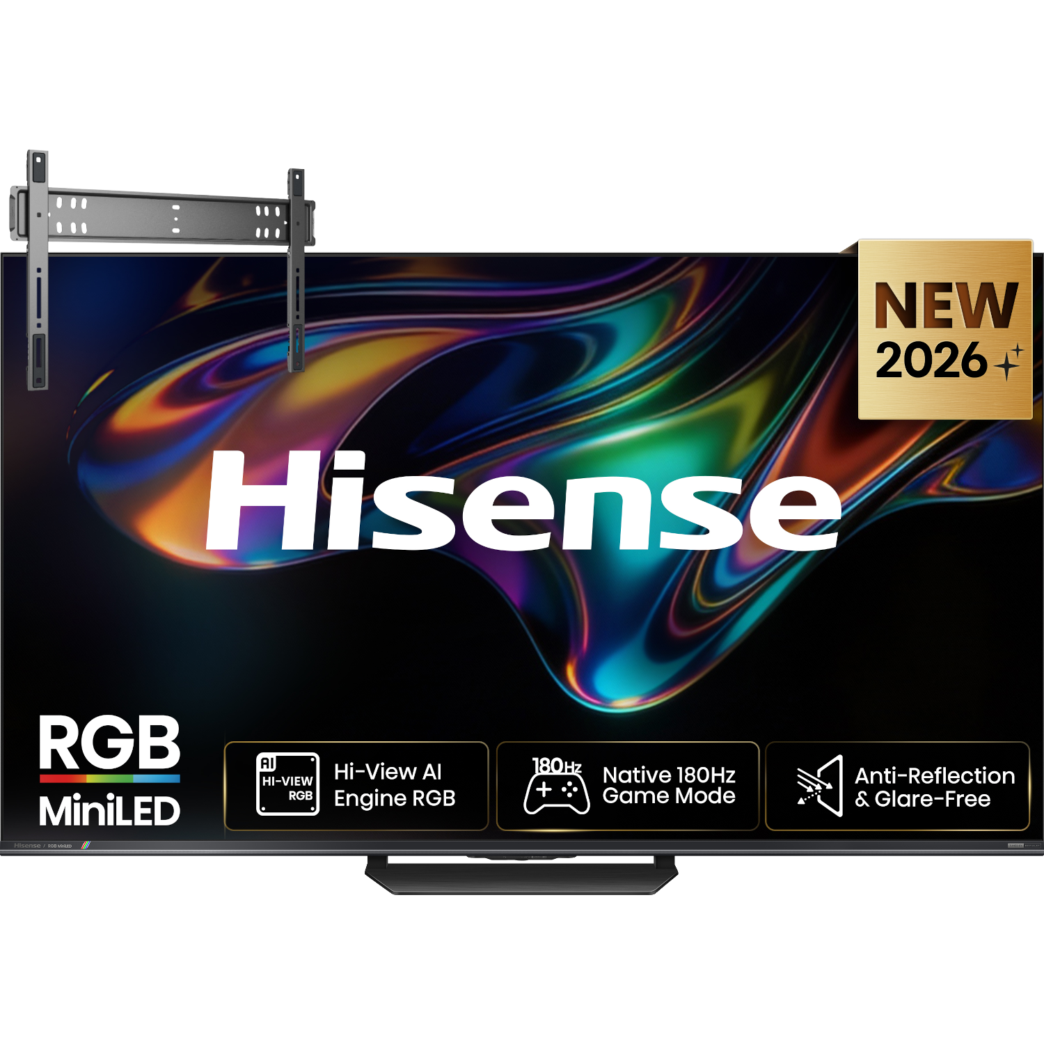 Hisense 85ur8s Ultra Hd 4k Mini-led 85" (2026) + Vogels Vaste Tv-beugel 40"-110" Max 100kg Zwart Tv Bundle