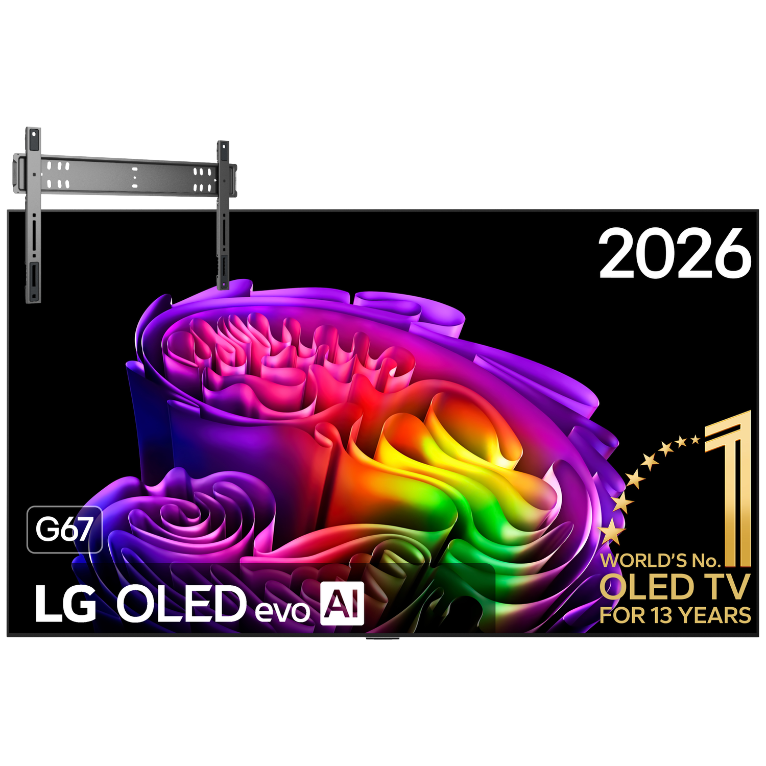 LG Ai 83g67lw Ultra Hd 4k Oled 83" (2026) + Vogels Vaste Tv-beugel 40"-110" Max 100kg Zwart Tv Bundle