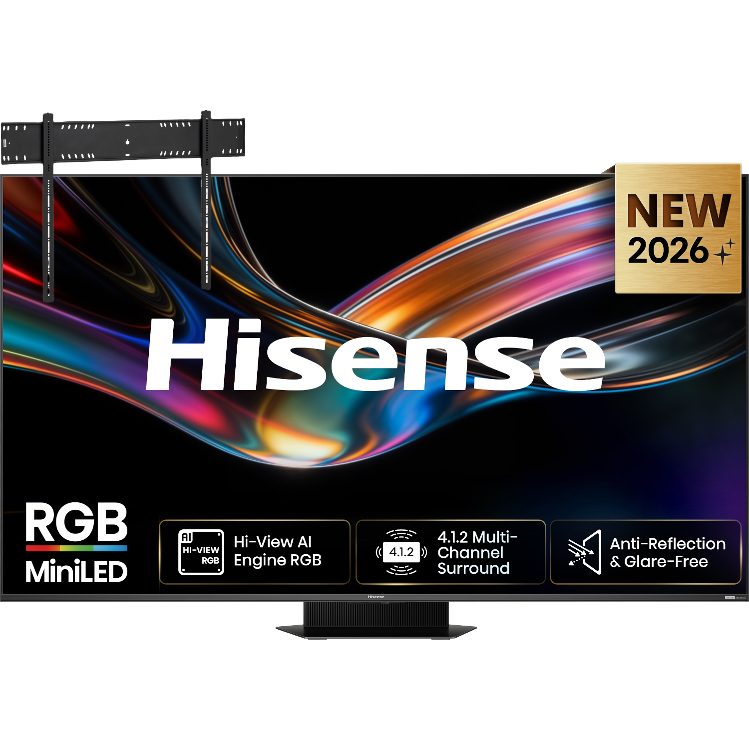 Hisense 85ur9s Ultra Hd 4k Mini-led 85" (2026) + Vogels Vaste Tv-beugel 80"-120" Max 160kg Zwart Tv Bundle