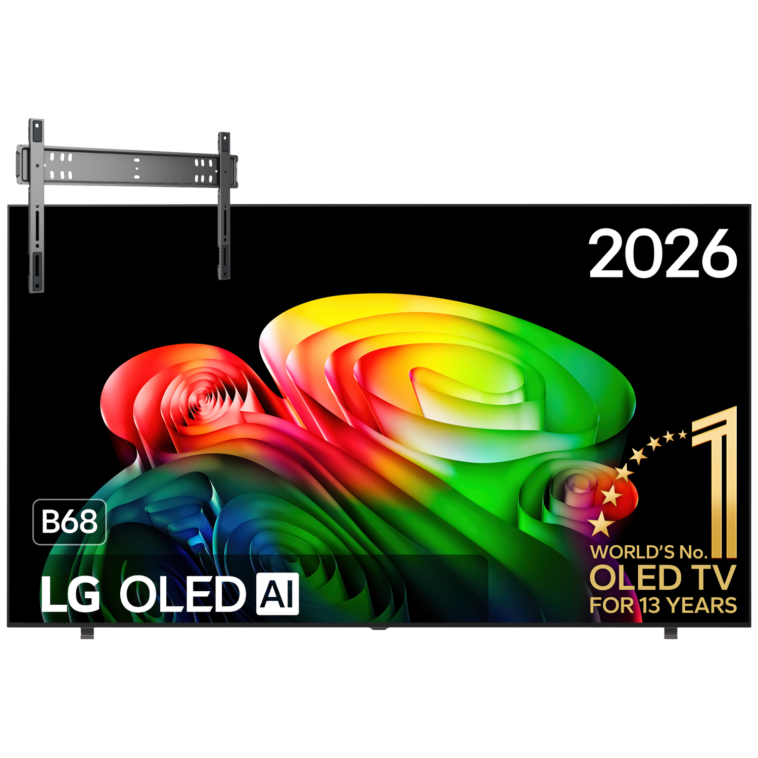 LG Ai 83b68la Ultra Hd 4k Oled 83" (2026) + Vogels Vaste Tv-beugel 40"-110" Max 100kg Zwart Tv Bundle
