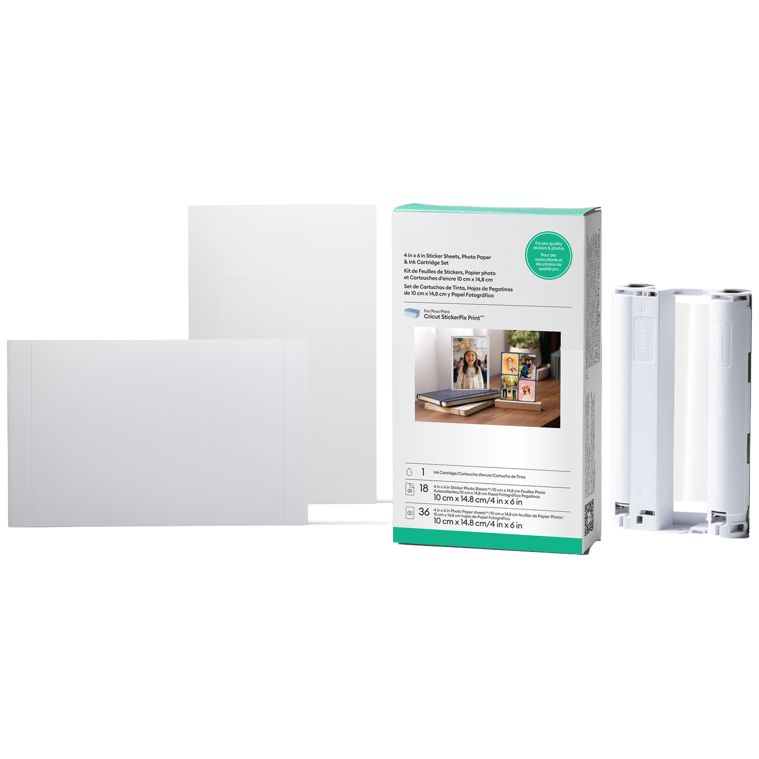 Cricut Stickerpix Print™-set Met Stickerbladen Fotopapier En Inktcartridge (54 Afdrukken) Stickermachine Accessoires