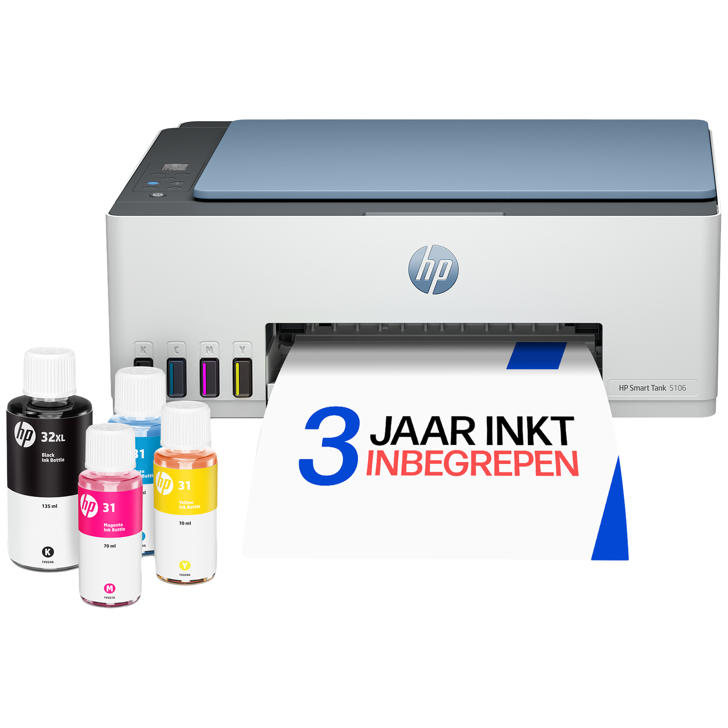 MediaMarkt HP Smart Tank 5106 Aio - Printen Kopiëren En Scannen Inkt aanbieding
