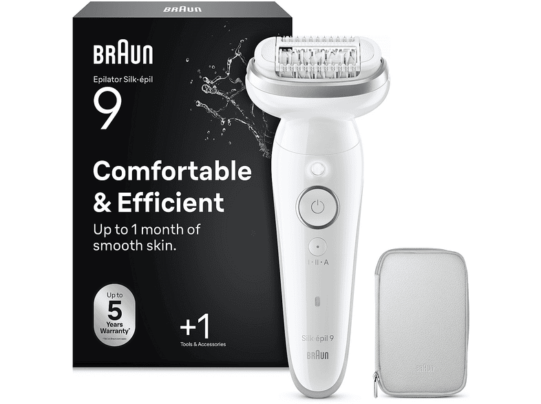 BRAUN LEGEPIL SES9-000 SILV BOX MN, 2 x velocità, Autonomia di 50 min, Accumulatore, Ricarica in 60 min