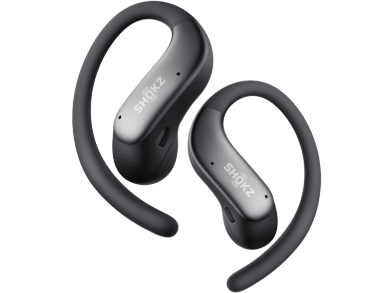 Auriculares True Wireless - Shokz OpenFit Air 2, 36 h Autonomía, IP55, 4 micrófonos con cancelación de ruido, Negro