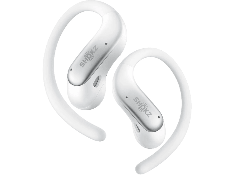 Auriculares True Wireless - Shokz OpenFit Air 2, 36 h Autonomía, IP55, 4 micrófonos con cancelación de ruido, Blanco