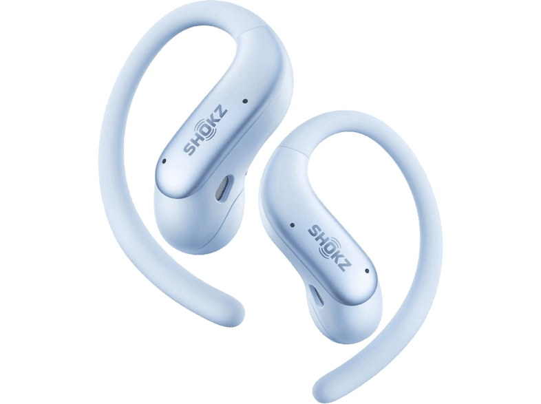 Auriculares True Wireless - Shokz OpenFit Air 2, 36 h Autonomía, IP55, 4 micrófonos con cancelación de ruido, Azul