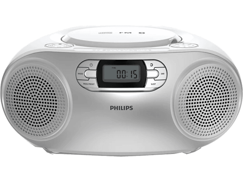 Radio CD - Philips TAZ2000S/10, 3 W, FM, Bluetooth, USB, Plata