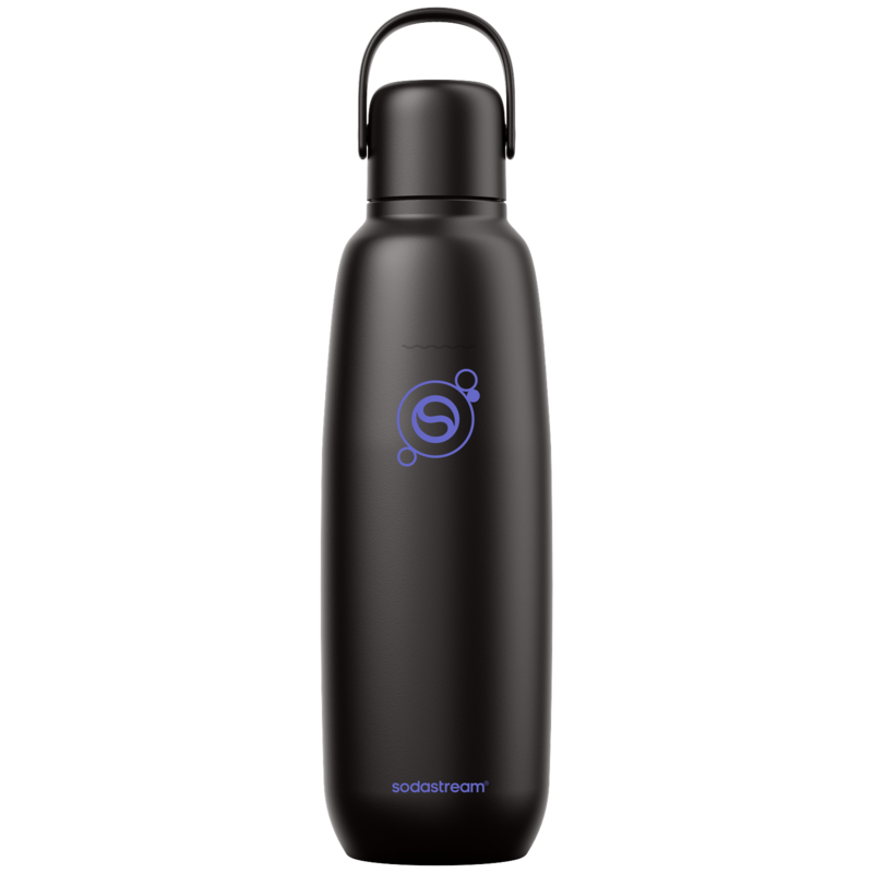 SodaStream Fizz & Go Roestvrijstalen Bruiswaterfles Zwart 0,9 L