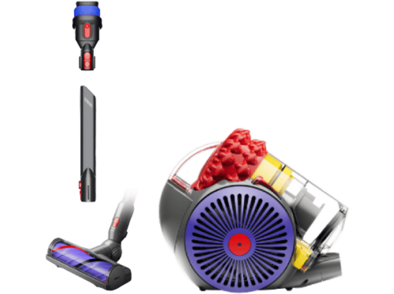 Aspirador sin bolsa - Dyson Big Ball™ con cabezal Motorbar™ antienredos, 135 AW, Cubo 1.6 l, Accesorios, Níquel