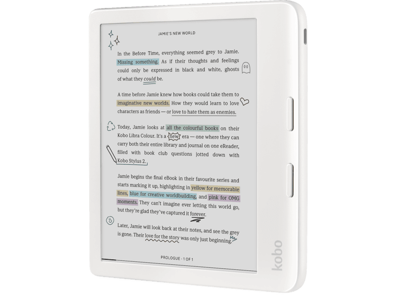 Kobo E-reader Libra Colour - Wit