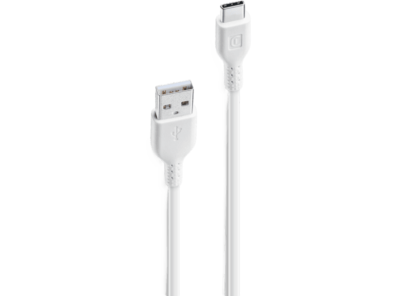 Cable USB a C - CellularLine Power Cable, 15 W, USB, C, 120 cm, Blanco