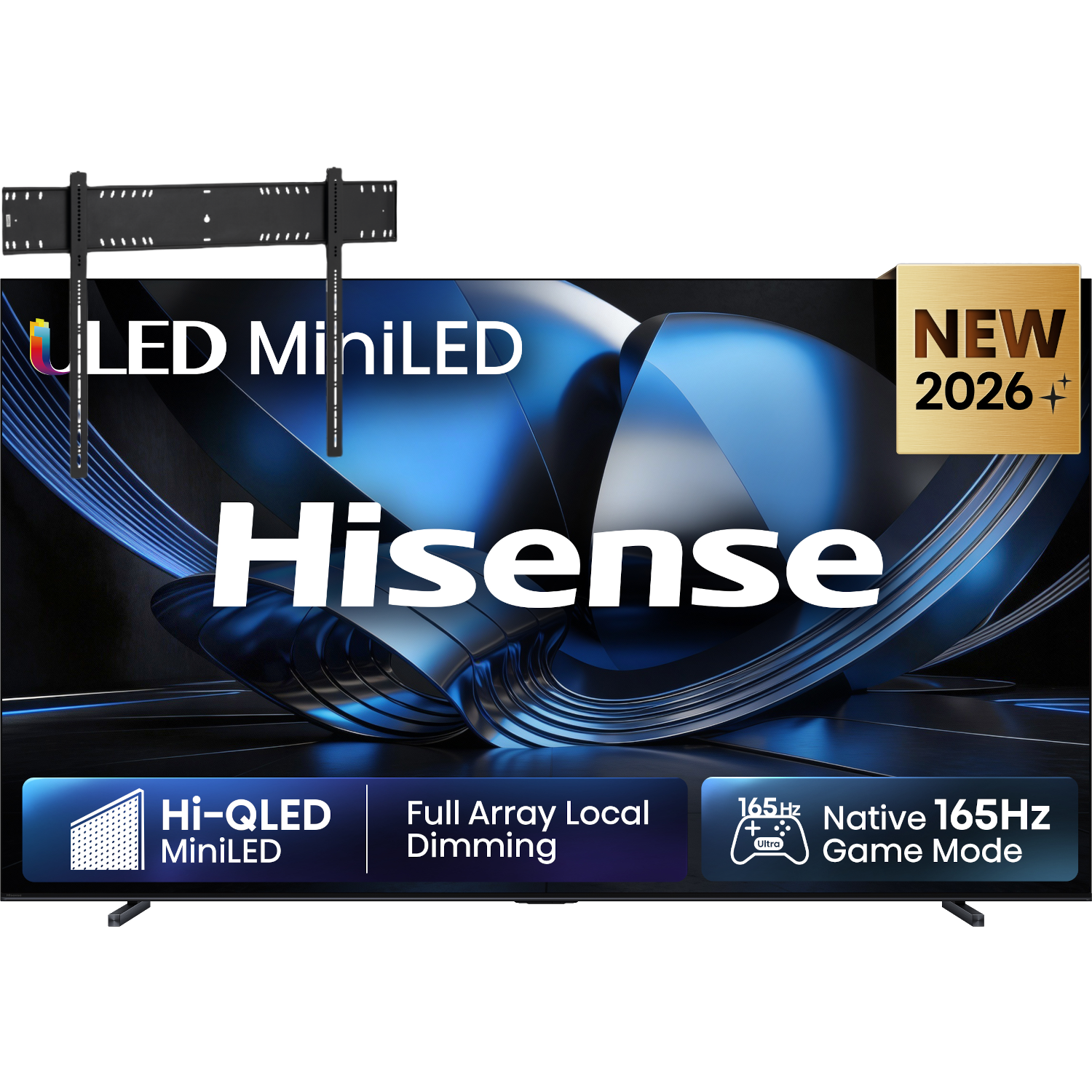 Hisense 100u7s Ultra Hd 4k Mini-led 100" (2026) + Vogels Vaste Tv-beugel 80"-120" Max 160kg Zwart Tv Bundle