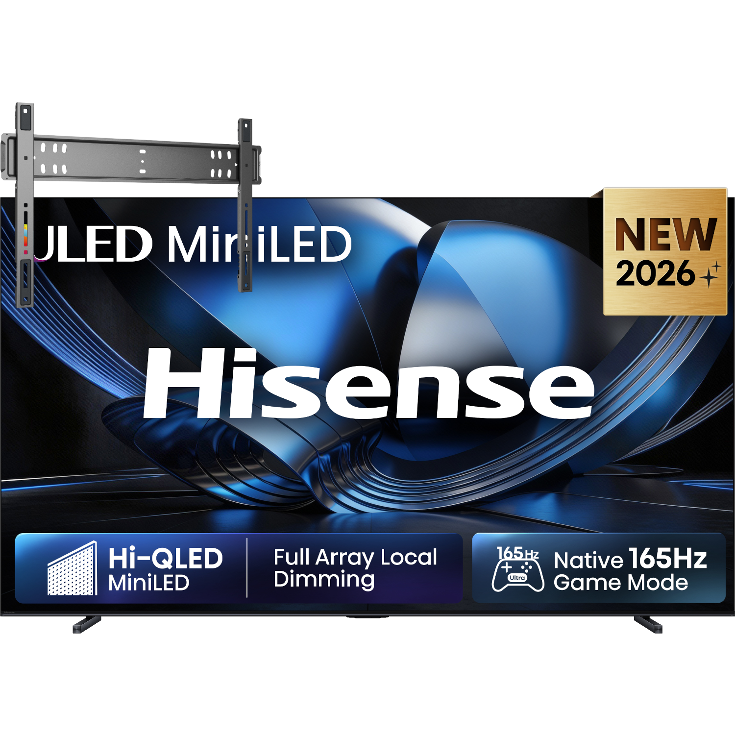 Hisense 100u7s Ultra Hd 4k Mini-led 100" (2026) + Vogels Vaste Tv-beugel 40"-110" Max 100kg Zwart Tv Bundle