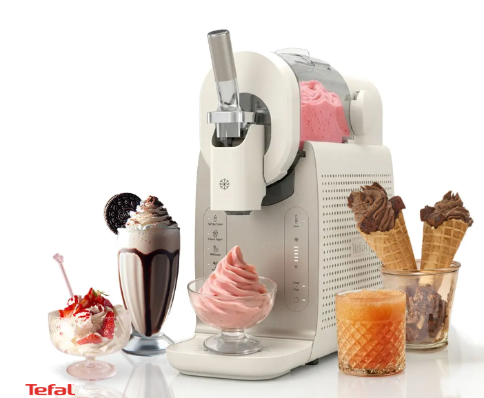Maszyna do lodów TEFAL IG803AE0 Biało-beżowy