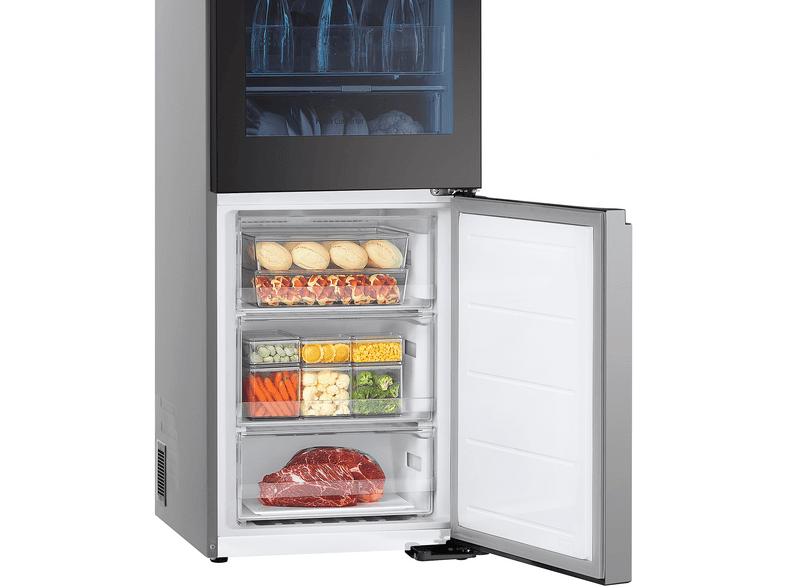Frigorífico combi - LG GBG5160CPY, Total No Frost, 186 cm, 349 l, Instaview™, DoorCooling+, Inox antihuellas – imagen 2