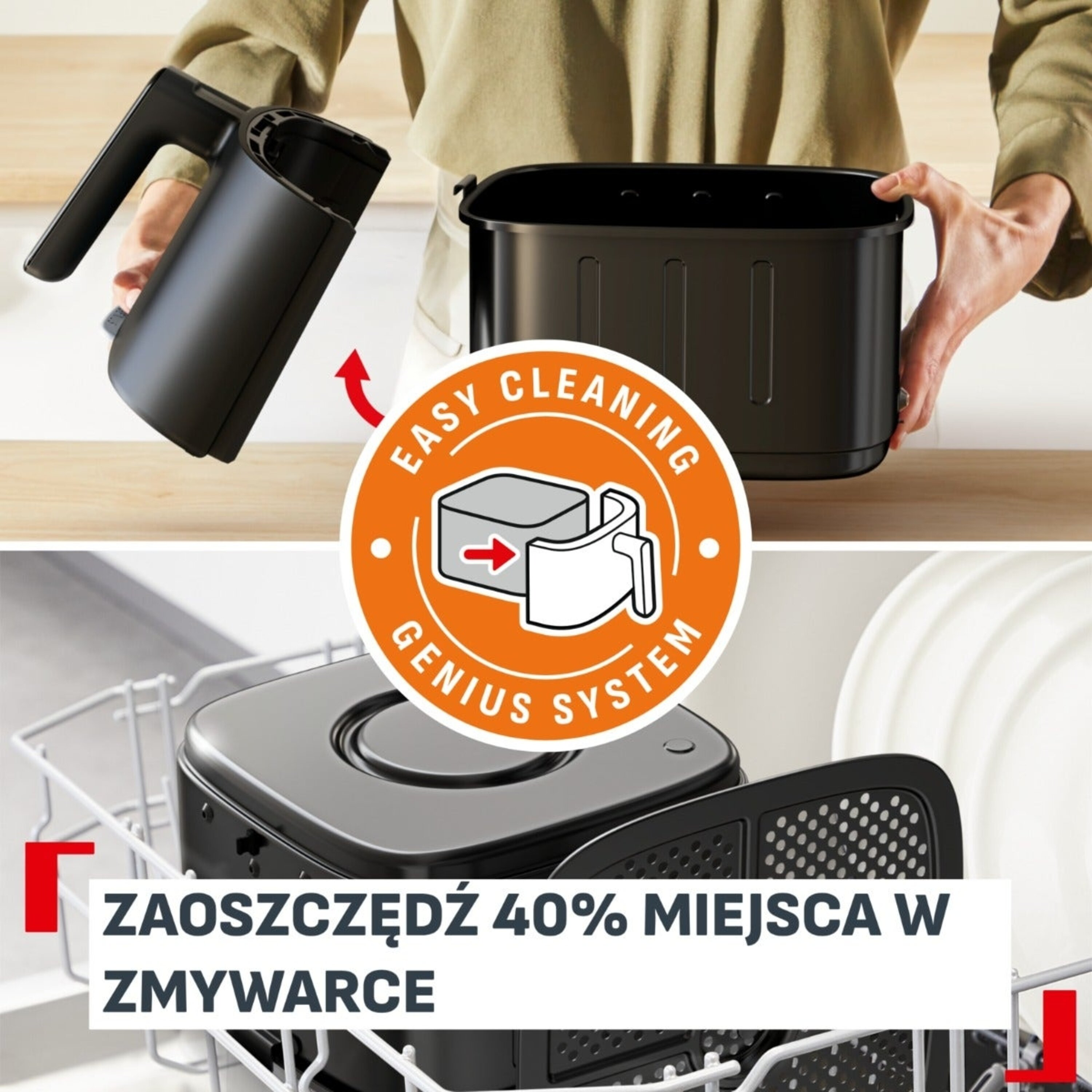 Frytkownica beztłuszczowa Air fryer TEFAL EY2468E0 Czarny