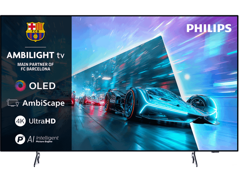 TV OLED 65" - Philips 65OLED761/12, UHD 4K, Smart TV, Dolby Vision y Atmos, Titan OS, Ambilight, Metal