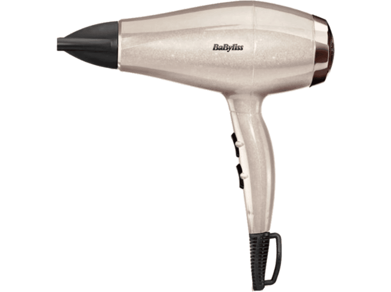 Secador - BaByliss 5914PE, 2000 W, 3 Niveles de temperatura, 2 Velocidades, Negro/Oro/Oro Rosa