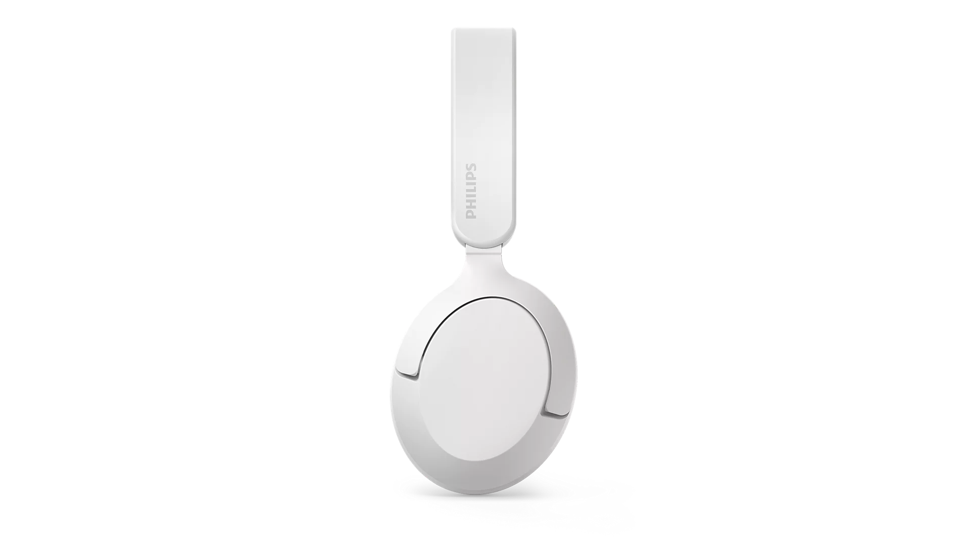 Beyaz arkaplanda beyaz Philips kulak üstü kulaklık.