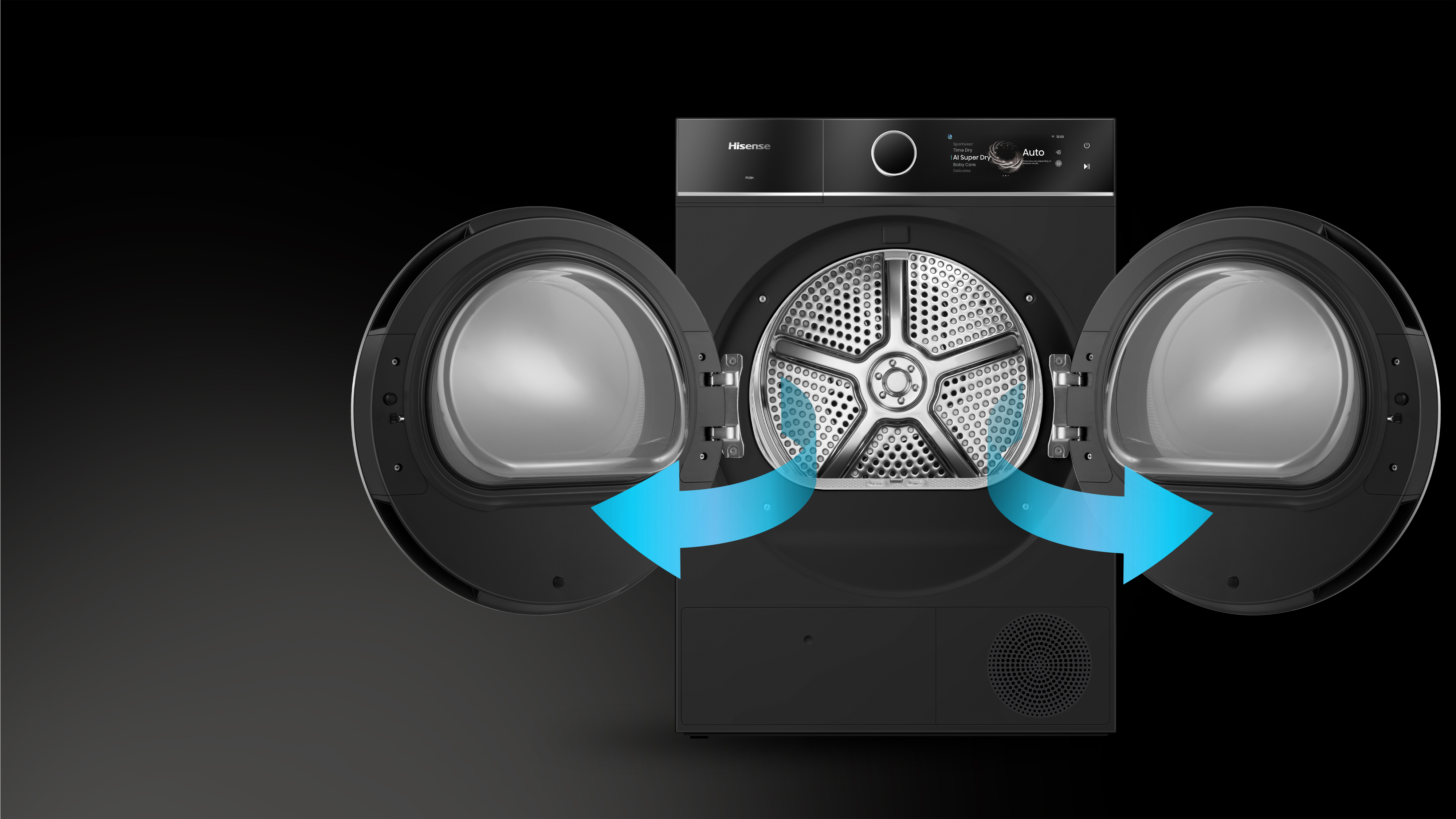 HISENSE WF7I1248BBR/BLX Waschmaschine (12 kg, 1400 U/Min., A, Frontlader)