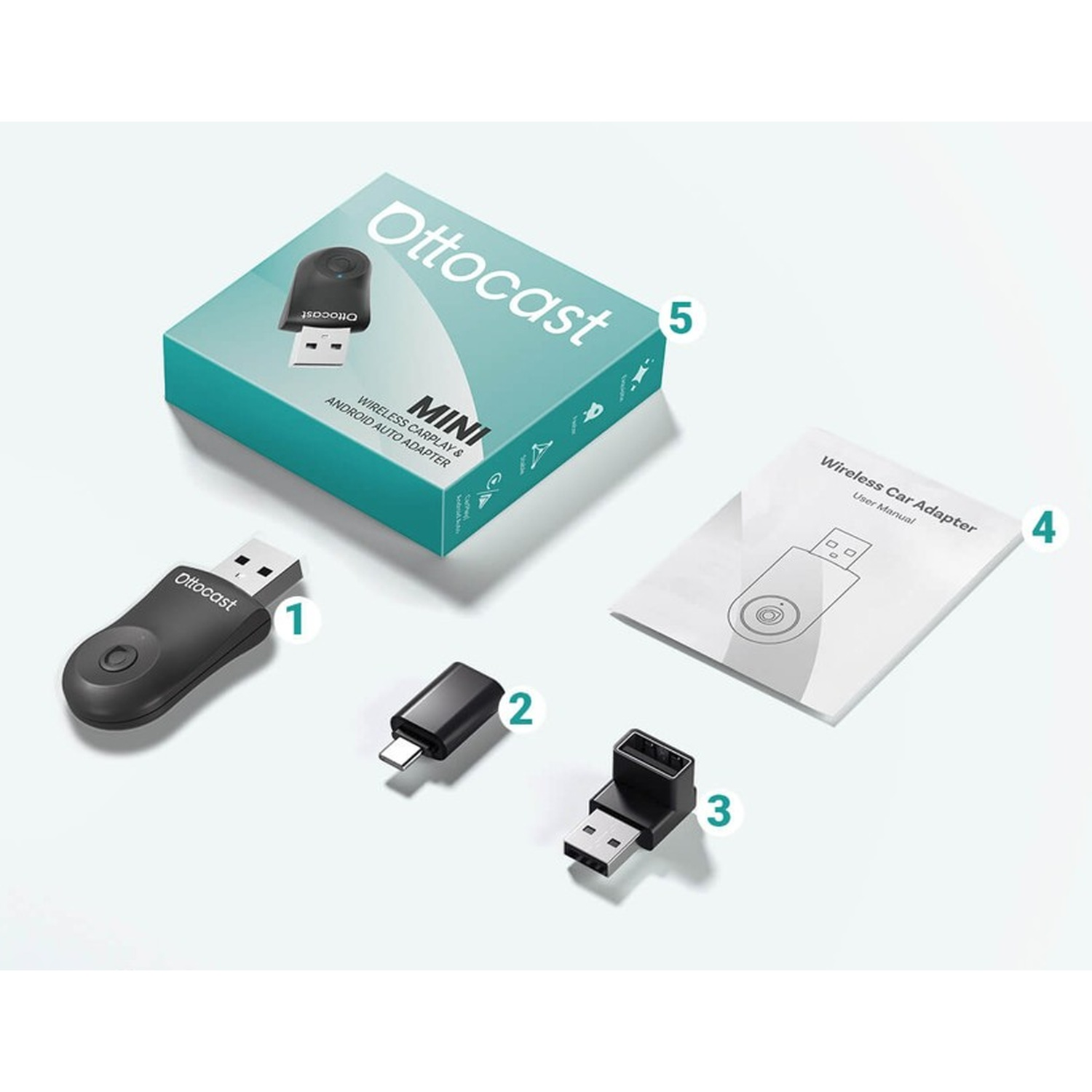 ADATTATORE WIRELESS Ottocast MINI FLOW CARPLAY