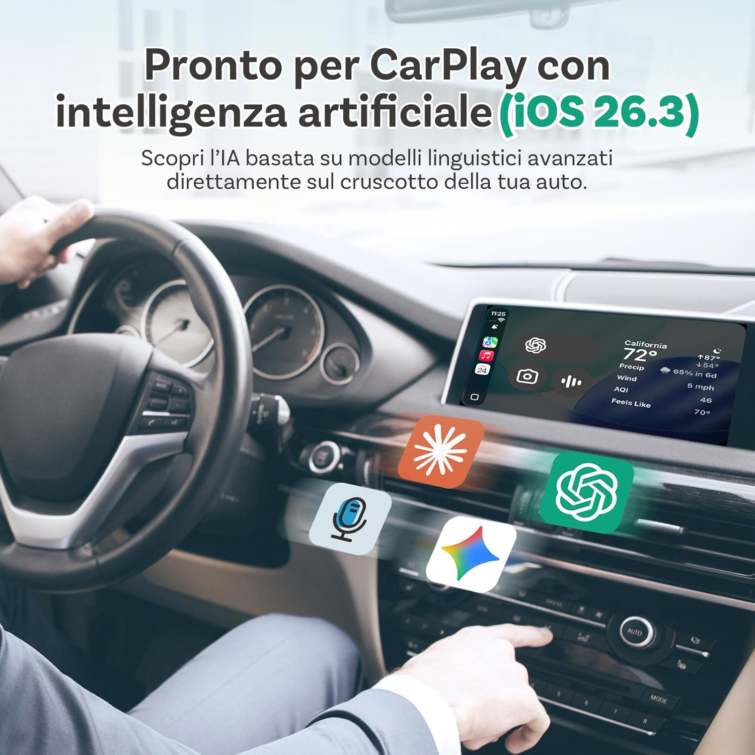 Accessorio Ottocast MINI POT WIRELESS CARPLAY